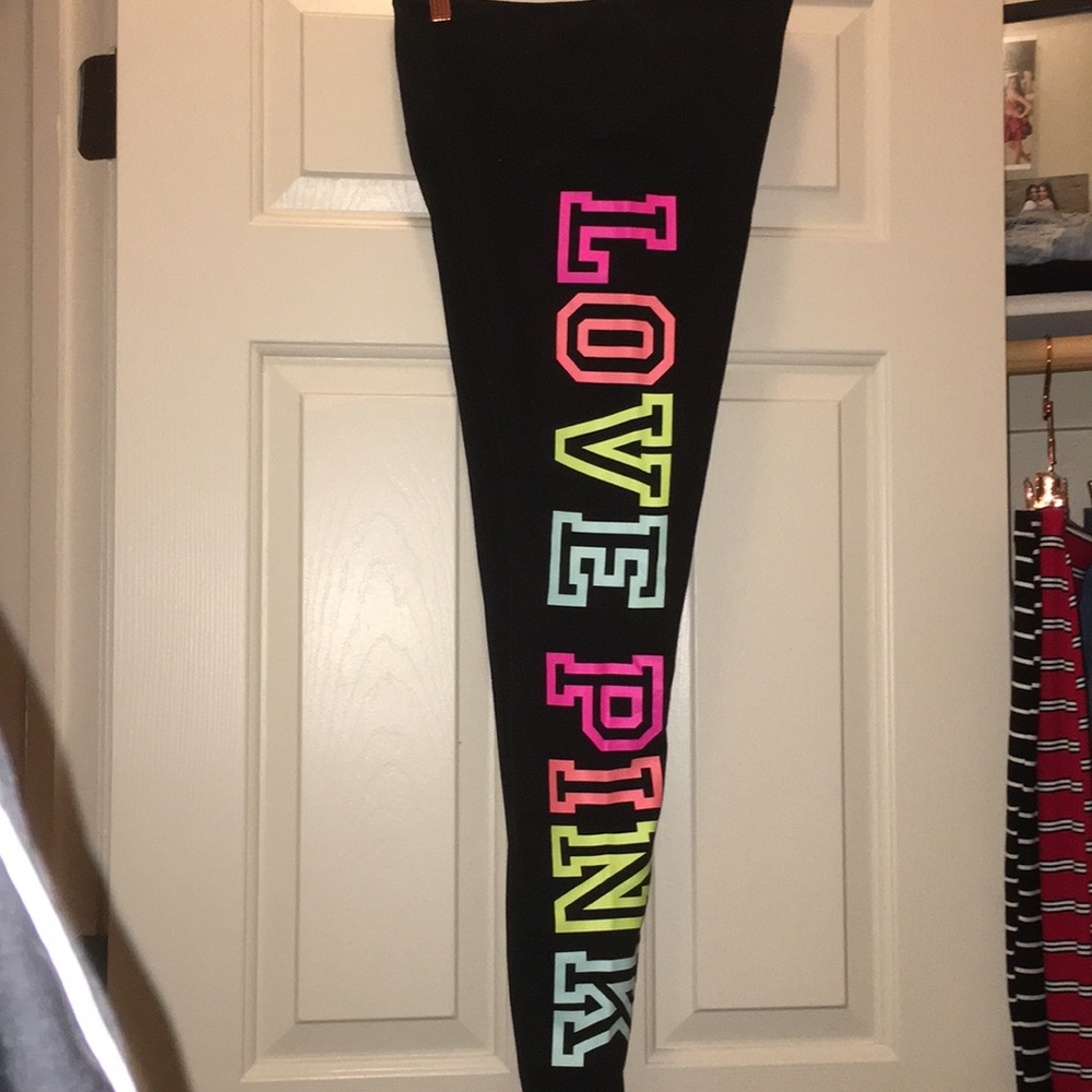 Pink (VS) yoga leggings